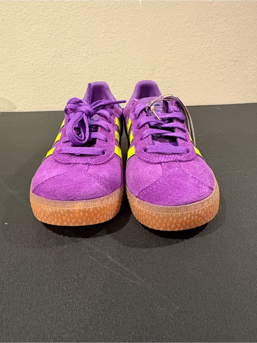 Adidas Gazelle CF EL I Active Purple Solar Yellow Shoes JP7136 Kid Toddler Sz 13 - Picture 5 of 11